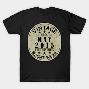 Vintage Established May 2015 - Good Condition Slight Wear T-Shirt